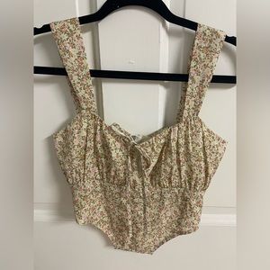 Lucid Pink Small Corset Style Tank Top